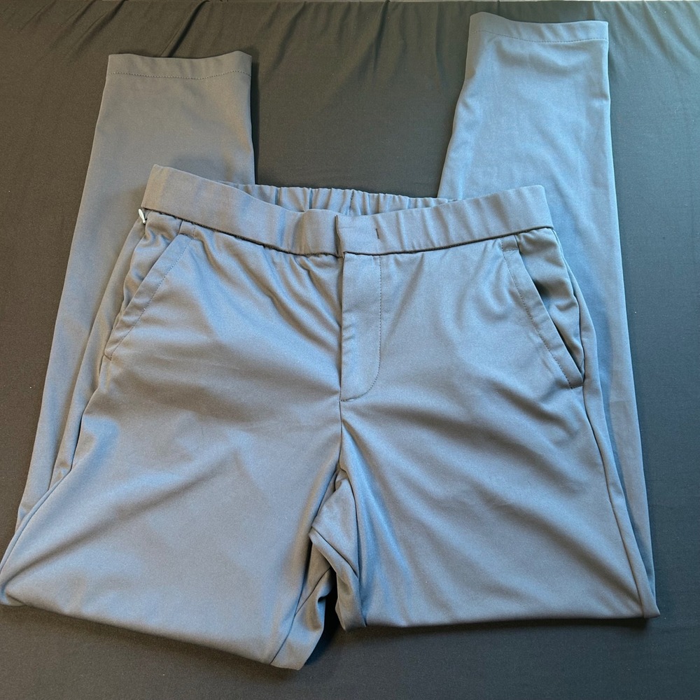 Bonobos regular fit Medium elastic waist drawstring gray pants travel comfort